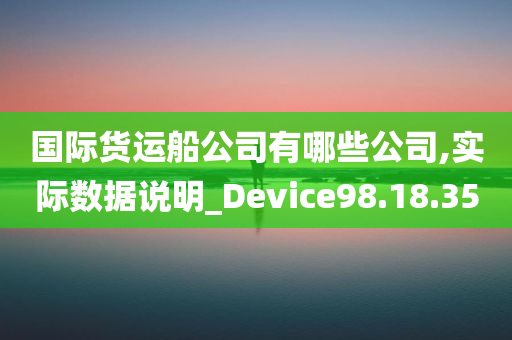 国际货运船公司有哪些公司,实际数据说明_Device98.18.35