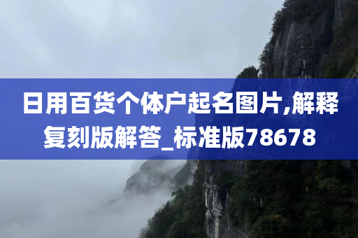 日用百货个体户起名图片,解释复刻版解答_标准版78678