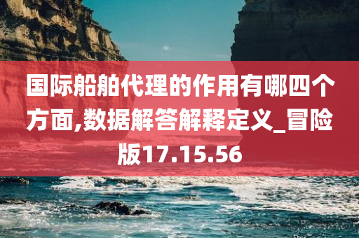 国际船舶代理的作用有哪四个方面,数据解答解释定义_冒险版17.15.56