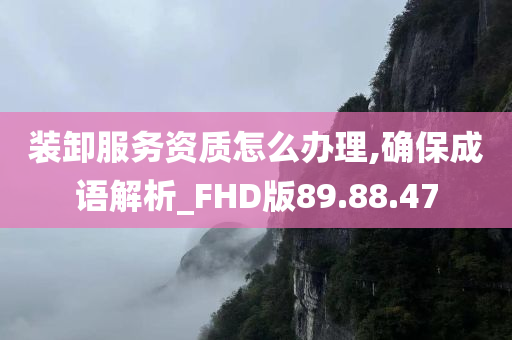 装卸服务资质怎么办理,确保成语解析_FHD版89.88.47