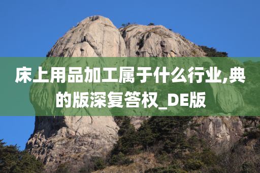 床上用品加工属于什么行业,典的版深复答权_DE版