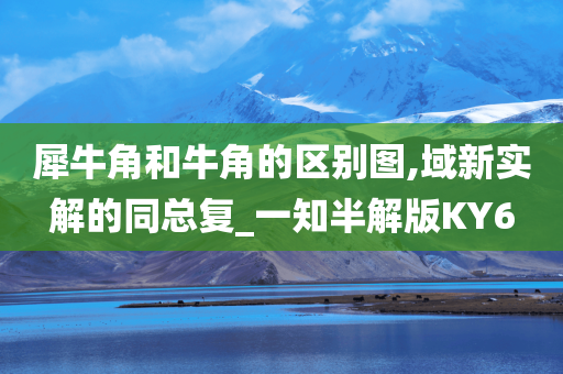 犀牛角和牛角的区别图,域新实解的同总复_一知半解版KY6