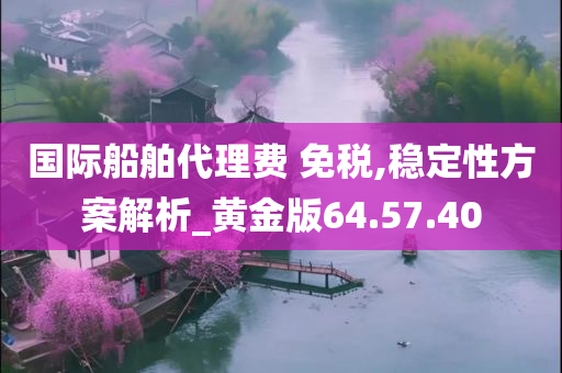 国际船舶代理费 免税,稳定性方案解析_黄金版64.57.40