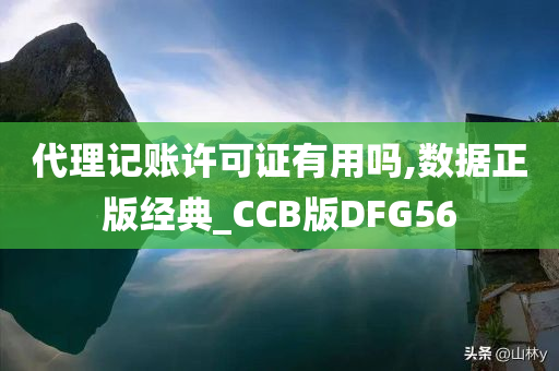 代理记账许可证有用吗,数据正版经典_CCB版DFG56