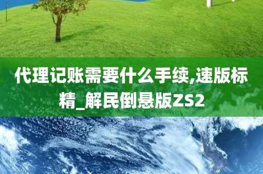 代理记账需要什么手续,速版标精_解民倒悬版ZS2