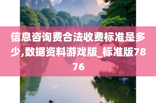 信息咨询费合法收费标准是多少,数据资料游戏版_标准版7876