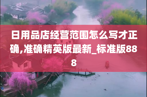 日用品店经营范围怎么写才正确,准确精英版最新_标准版888