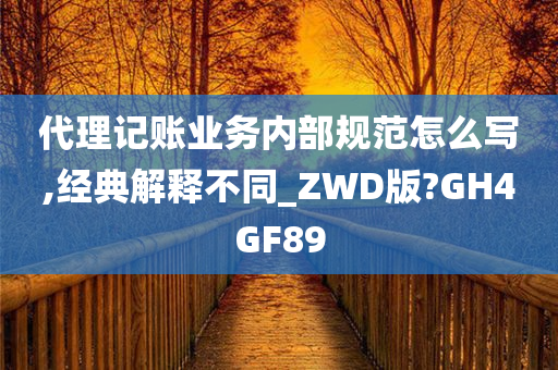 代理记账业务内部规范怎么写,经典解释不同_ZWD版?GH4GF89