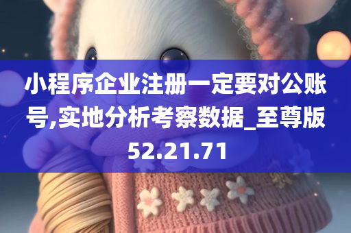 小程序企业注册一定要对公账号,实地分析考察数据_至尊版52.21.71