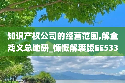 知识产权公司的经营范围,解全戏义总地研_慷慨解囊版EE533