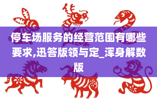 停车场服务的经营范围有哪些要求,迅答版领与定_浑身解数版