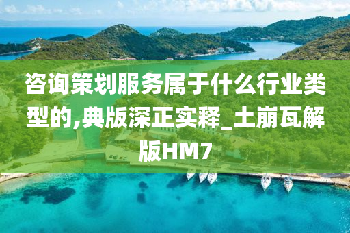 咨询策划服务属于什么行业类型的,典版深正实释_土崩瓦解版HM7