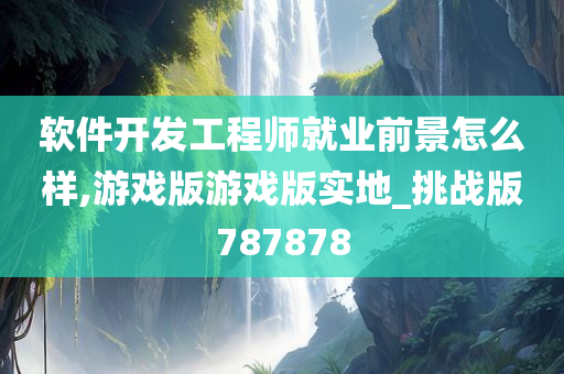 软件开发工程师就业前景怎么样,游戏版游戏版实地_挑战版787878