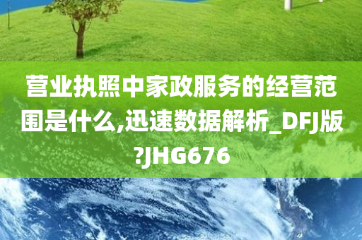 营业执照中家政服务的经营范围是什么,迅速数据解析_DFJ版?JHG676