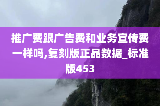 推广费跟广告费和业务宣传费一样吗,复刻版正品数据_标准版453