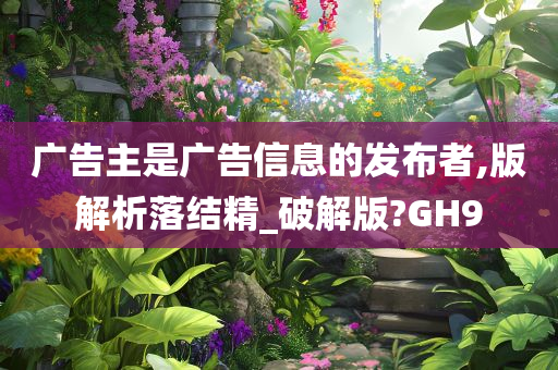 广告主是广告信息的发布者,版解析落结精_破解版?GH9