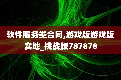 软件服务类合同,游戏版游戏版实地_挑战版787878