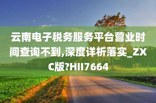 云南电子税务服务平台营业时间查询不到,深度详析落实_ZXC版?HII7664