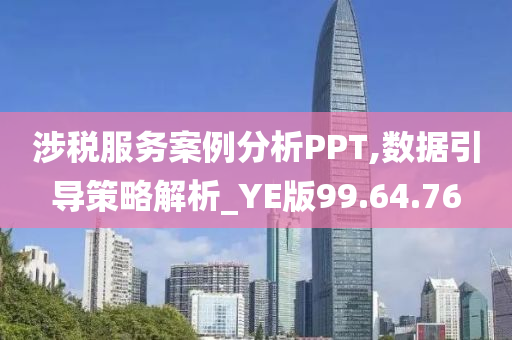 涉税服务案例分析PPT,数据引导策略解析_YE版99.64.76