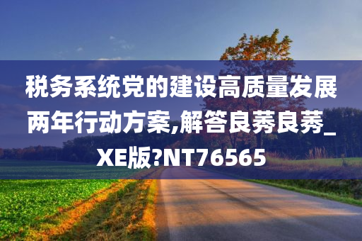 税务系统党的建设高质量发展两年行动方案,解答良莠良莠_XE版?NT76565