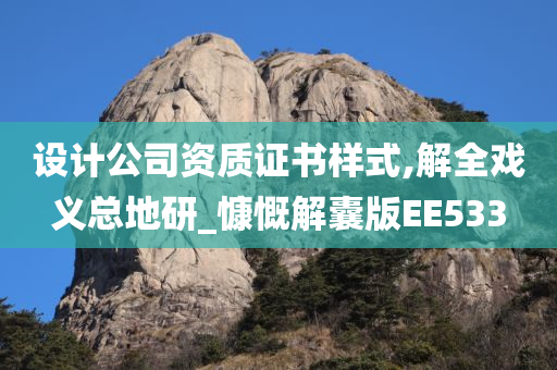 设计公司资质证书样式,解全戏义总地研_慷慨解囊版EE533