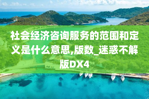 社会经济咨询服务的范围和定义是什么意思,版数_迷惑不解版DX4