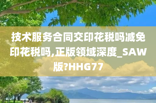 技术服务合同交印花税吗减免印花税吗,正版领域深度_SAW版?HHG77