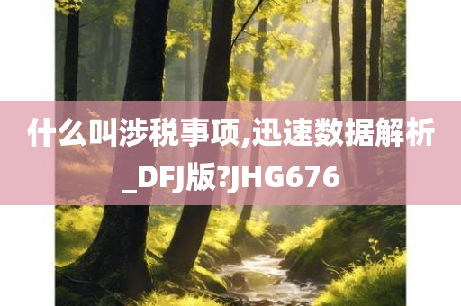 什么叫涉税事项,迅速数据解析_DFJ版?JHG676