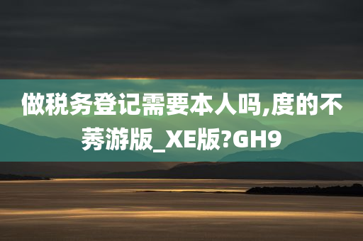 做税务登记需要本人吗,度的不莠游版_XE版?GH9