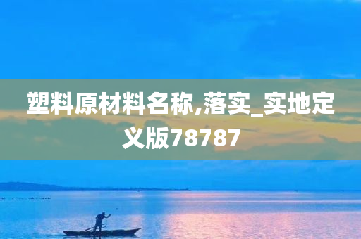 塑料原材料名称,落实_实地定义版78787