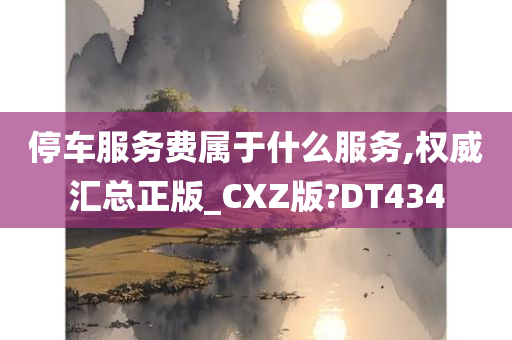 停车服务费属于什么服务,权威汇总正版_CXZ版?DT434