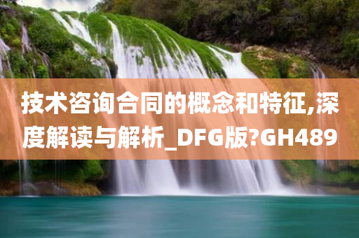 技术咨询合同的概念和特征,深度解读与解析_DFG版?GH489