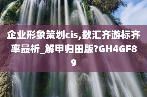 企业形象策划cis,数汇齐游标齐率最析_解甲归田版?GH4GF89