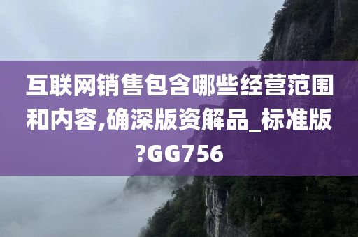 互联网销售包含哪些经营范围和内容,确深版资解品_标准版?GG756