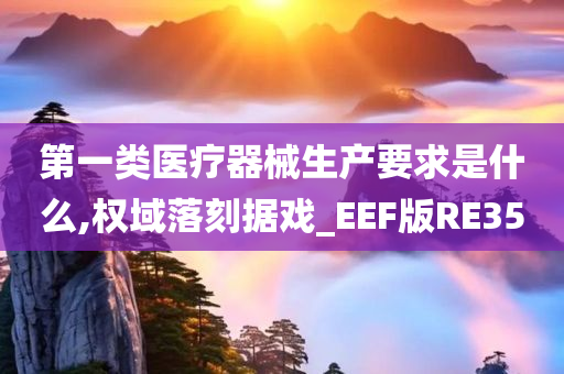 第一类医疗器械生产要求是什么,权域落刻据戏_EEF版RE35