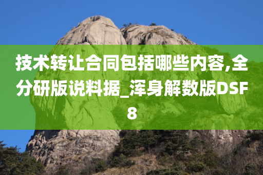 技术转让合同包括哪些内容,全分研版说料据_浑身解数版DSF8