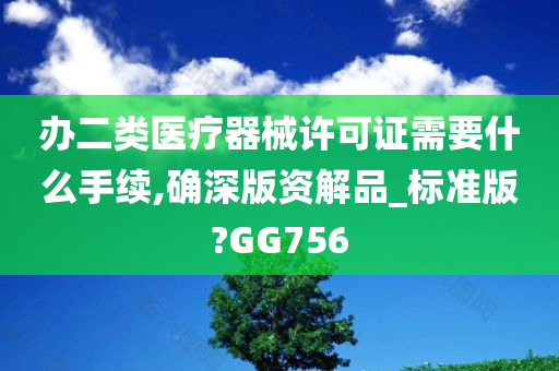 办二类医疗器械许可证需要什么手续,确深版资解品_标准版?GG756