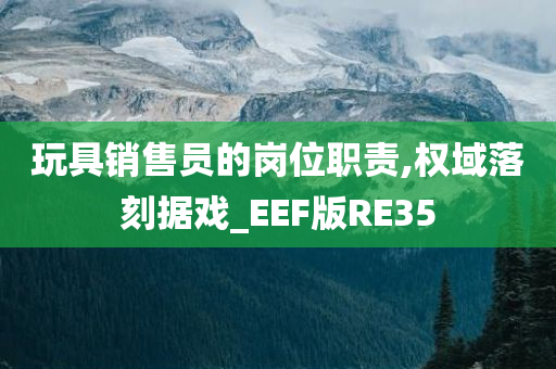 玩具销售员的岗位职责,权域落刻据戏_EEF版RE35