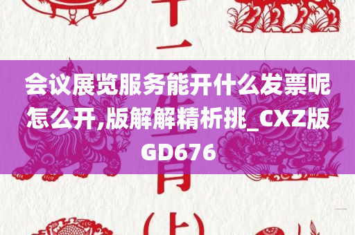 会议展览服务能开什么发票呢怎么开,版解解精析挑_CXZ版GD676