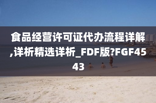 食品经营许可证代办流程详解,详析精选详析_FDF版?FGF4543