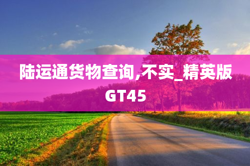 陆运通货物查询,不实_精英版GT45