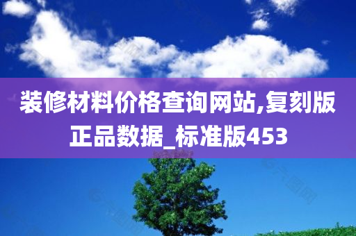 装修材料价格查询网站,复刻版正品数据_标准版453